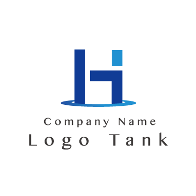 ブルーでシンプルなHのロゴ H / ブルー / シンプル / クール / 安心 / 誠実 / 空調 / 水道 / 建築 / IT / ロゴ作成 / ロゴマーク / ロゴ / 制作 /,ロゴタンク,ロゴ,ロゴマーク,作成,制作