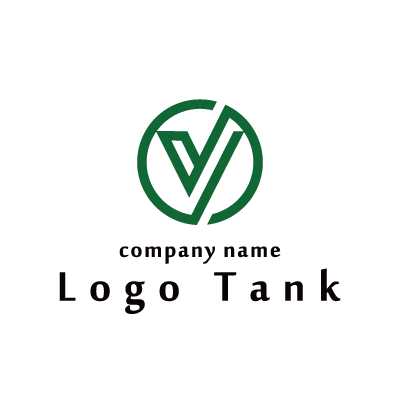 シンプルなラインのVロゴ