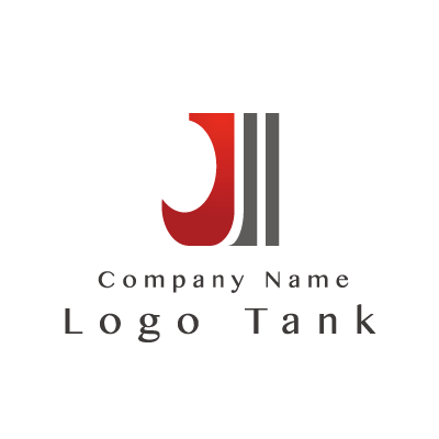 スタイリッシュなJのロゴ 赤 / グレー / グラデーション / J / シンプル / スタイリッシュ / 未来 / 先進 / 建築 / 製造 / IT / ネット / ロゴ作成 / ロゴマーク / ロゴ /,ロゴタンク,ロゴ,ロゴマーク,作成,制作