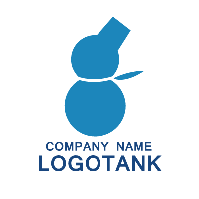雪だるまのシルエットロゴ ウィンター / 冬 / 雪 / 雪だるま /,ロゴタンク,ロゴ,ロゴマーク,作成,制作