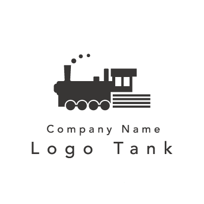 走っている機関車のロゴ 黒 / 単色 / シンプル / スピード / フード / ショップ / ネット / ロゴ作成 / ロゴマーク / ロゴ / 制作 /,ロゴタンク,ロゴ,ロゴマーク,作成,制作