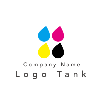 インクや印刷をイメージしたロゴ 複数色 / シンプル / インク / 印刷 / ショップ / プリント / IT / ロゴ作成 / ロゴマーク / ロゴ / 制作 /,ロゴタンク,ロゴ,ロゴマーク,作成,制作