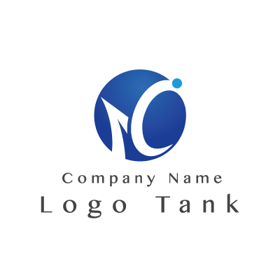 NとCの文字をイメージしたロゴ N / C / 青 / 円形 / シンプル / クール / 先進 / 未来 / 建築 / IT / 製造 / 通信 / 士業 / ロゴ作成 / ロゴマーク / ロゴ / 制作 /,ロゴタンク,ロゴ,ロゴマーク,作成,制作