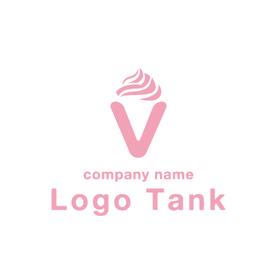 Vとソフトクリームのロゴ