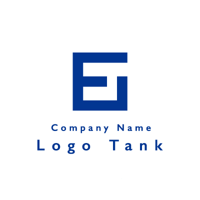 GとEを融合したロゴ E / G / 青 / シンプル / クール / IT / ネット / 通信 / ロゴ作成 / ロゴマーク / ロゴ / 制作 /,ロゴタンク,ロゴ,ロゴマーク,作成,制作