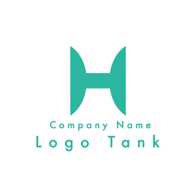 Hのシンプルなロゴ 緑 / H / シンプル / モダン / 建築 / IT / ショップ / クリニック / ロゴ作成 / ロゴマーク / ロゴ / 制作 /,ロゴタンク,ロゴ,ロゴマーク,作成,制作