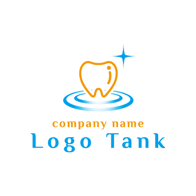 クリーンなイメージの歯のロゴ