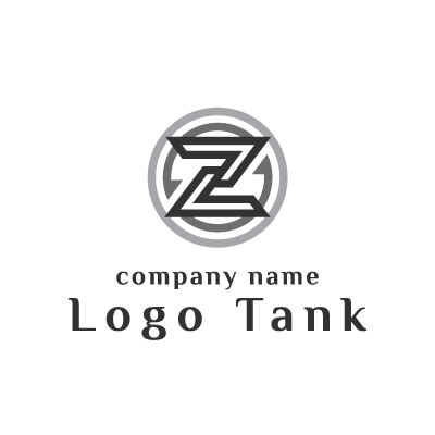 丸と「Z」または「2」を組み合わせたロゴ シンプル / モダン / クール / レトロ / 丸 / Z / モノクロ / 白黒 / うし / ロゴ作成 / ロゴ格安 / 名刺ロゴ / かわいいロゴ /,ロゴタンク,ロゴ,ロゴマーク,作成,制作