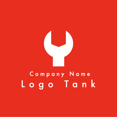 工具ツールのロゴ 赤 / 白 / 工具 / シンプル / クール / 製造 / 建築 / 建設 / ロゴ作成 / ロゴマーク / ロゴ / 制作 /,ロゴタンク,ロゴ,ロゴマーク,作成,制作