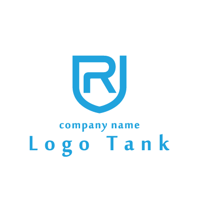 「R」のエンブレム型ロゴ