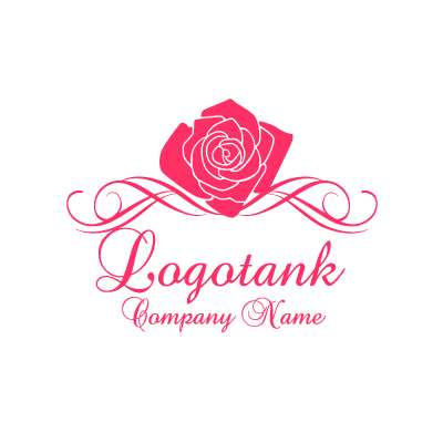 ピンクの薔薇ロゴ