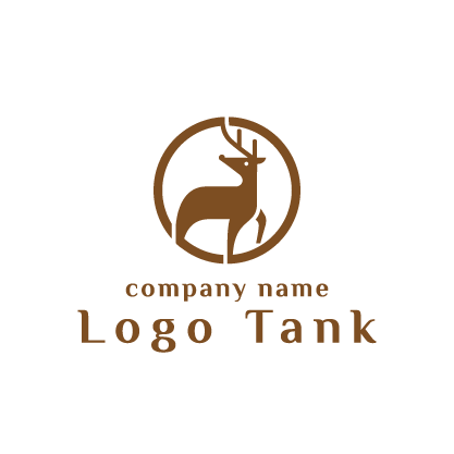 鹿orトナカイのイラストロゴ