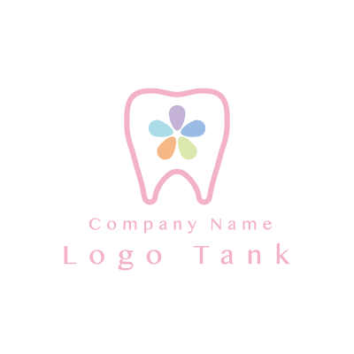 淡いイメージの歯のロゴ