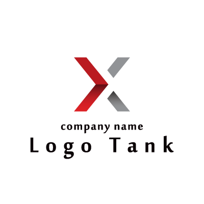 シャープなラインのアルファベットXのロゴ