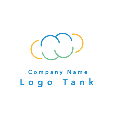 カラフルな雲のロゴ カラフル / 雲 / シンプル / ポップ / クリニック / 教育 / IT / ロゴ作成 / ロゴマーク / ロゴ / 制作 /,ロゴタンク,ロゴ,ロゴマーク,作成,制作