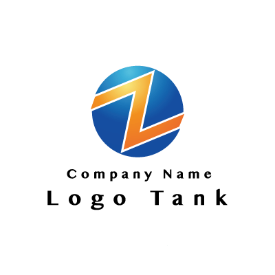 円形のZのロゴ Z / 青 / グラデーション / 建築 / 製造 / IT / ロゴ作成 / ロゴマーク / ロゴ / 制作 / シンプル / クール /,ロゴタンク,ロゴ,ロゴマーク,作成,制作