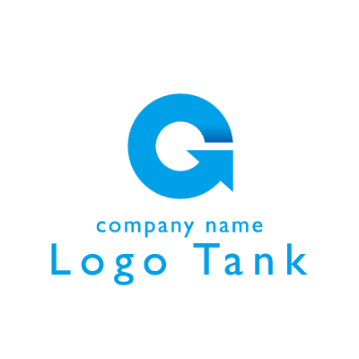 矢印のあるGの文字のロゴ