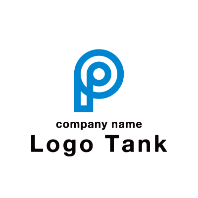 Pの文字のロゴ