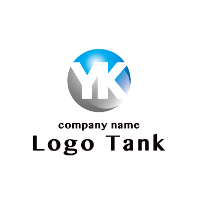 球体と「YK」組み合わせたロゴ