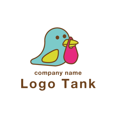 可愛い鳥のお買い物ロゴ