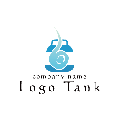 燃えるランタンのロゴ ブルー / 炎 / 光 / ちょうちん / 青 / ロゴ / 作成 / 販売 /,ロゴタンク,ロゴ,ロゴマーク,作成,制作