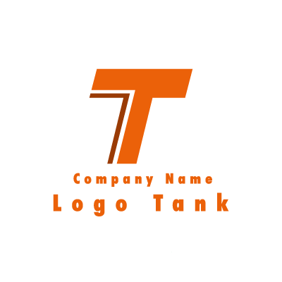 Tのロゴ オレンジ / T / シンプル / ジム / IT / スポーツ / ロゴ作成 / ロゴマーク / ロゴ / 制作 /,ロゴタンク,ロゴ,ロゴマーク,作成,制作