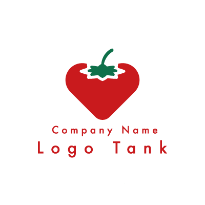 イチゴをイメージしたロゴ Ｔ / ハート / シンプル / フード / 農園 / ショップ / ロゴ作成 / ロゴマーク / ロゴ / 制作 /,ロゴタンク,ロゴ,ロゴマーク,作成,制作