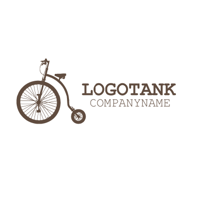 レトロな自転車ロゴ 自転車 / バイク / ハンドル / サイクリング / クラシック / レトロ / アンティーク /,ロゴタンク,ロゴ,ロゴマーク,作成,制作