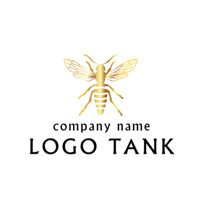 ゴージャスな蜂のロゴ 蜂 / 繁栄 / ゴールド / gold / 金 / グラデーション / ゴージャス / ロゴ / ロゴマーク / ロゴ制作 /,ロゴタンク,ロゴ,ロゴマーク,作成,制作
