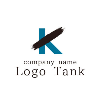アルファベットの「K」モチーフのロゴ ブルー / 青 / ブラック / 黒 / K / k / アルファベット / クール / スタイリッシュ / 男性的 / ロゴマーク / ロゴ / ロゴ制作 / 作成 /,ロゴタンク,ロゴ,ロゴマーク,作成,制作