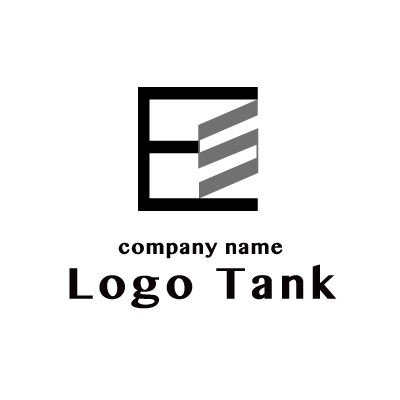 線を使ったEとSのロゴ E / S / 線 / 直線 / 斜線 / モノクロ / 黒 / ブラック / スタイリッシュ / クール / ロゴ / 作成 / 販売 /,ロゴタンク,ロゴ,ロゴマーク,作成,制作