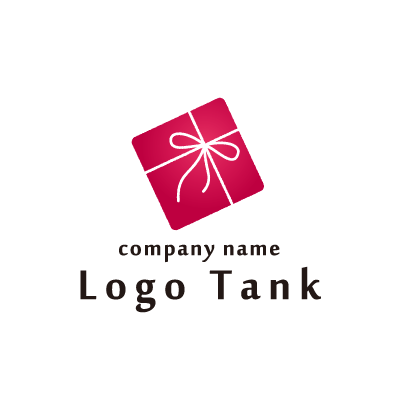 和風なプレゼントボックスのロゴ 赤 / 白 / レッド / ブラック / 黒 / グラデーション / 箱 / リボン / プレゼント / 贈り物 / シンプル / 和風 / ロゴマーク / ロゴ / ロゴ制作 / 作成 /,ロゴタンク,ロゴ,ロゴマーク,作成,制作