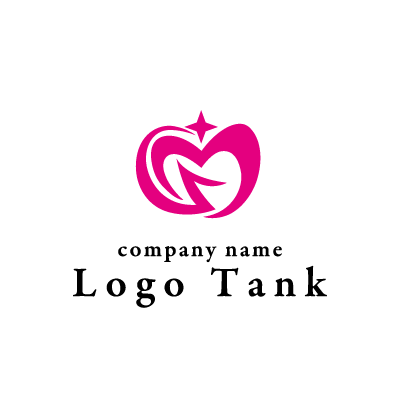 ピンクの丸みのあるデザインのロゴ