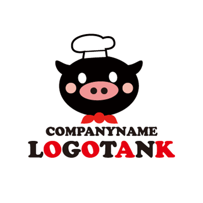 豚のコックさんロゴ コック / プードル / 飲食店 /,ロゴタンク,ロゴ,ロゴマーク,作成,制作