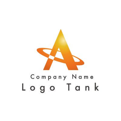 Aとリングのロゴ A / オレンジ / グラデーション / シンプル / スタイリッシュ / 建築 / IT / 製造 / ロゴ作成 / ロゴマーク / ロゴ / 制作 /,ロゴタンク,ロゴ,ロゴマーク,作成,制作
