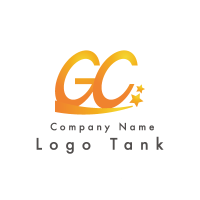 GとCと星のロゴ G / C / グラデーション / シンプル / クリニック / IT / 建築 / ロゴ作成 / ロゴマーク / ロゴ / 制作 /,ロゴタンク,ロゴ,ロゴマーク,作成,制作