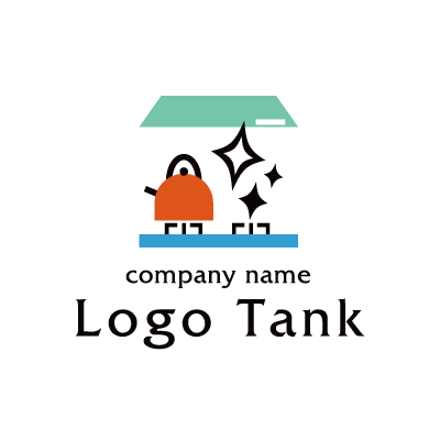 キッチン・コンロとポットのロゴ 未設定,ロゴタンク,ロゴ,ロゴマーク,作成,制作