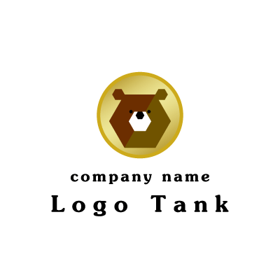 シンプルなクマのロゴ
