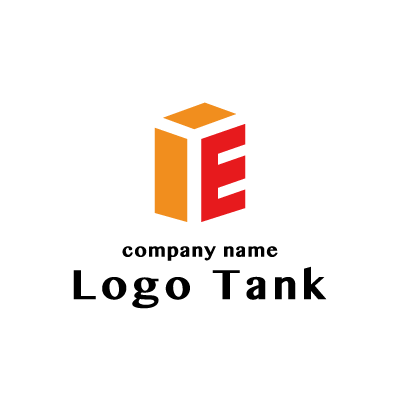 サーバーとEを組み合わせたロゴ 赤 / レッド / オレンジ / 複数色 / シンプル / パソコン / ネットワーク / IT関連 / ショップ / 店舗 / ロゴ / ロゴマーク / ロゴ制作 / 作成 /,ロゴタンク,ロゴ,ロゴマーク,作成,制作