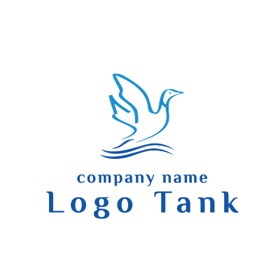 鳥の飛行と海のロゴ IT / 金融 / 保険 / 医療 / 士業 / コンサルタント / ロゴマーク / ロゴ / ロゴ制作 / 作成 /,ロゴタンク,ロゴ,ロゴマーク,作成,制作