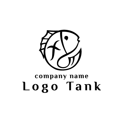 たい焼きのロゴ 黒 / ブラック / 単色 / イラスト / シンプル / 和風 / ショップ / 店舗 / ロゴ / ロゴマーク / ロゴ制作 / 作成 /,ロゴタンク,ロゴ,ロゴマーク,作成,制作