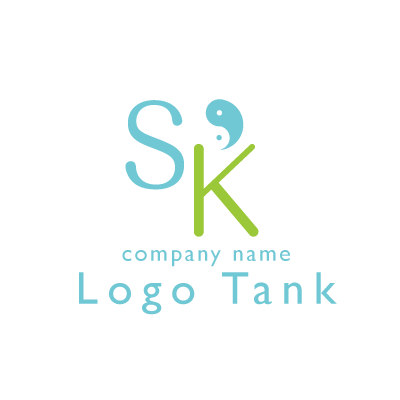 SとK、勾玉を組み合わせたロゴ S / K / アルファベット / 刺激的 / 安心感 / 清潔感 / 縁 / シンプル / ナチュラル / ロゴ / ロゴマーク / ロゴ作成 / ロゴ格安 /,ロゴタンク,ロゴ,ロゴマーク,作成,制作