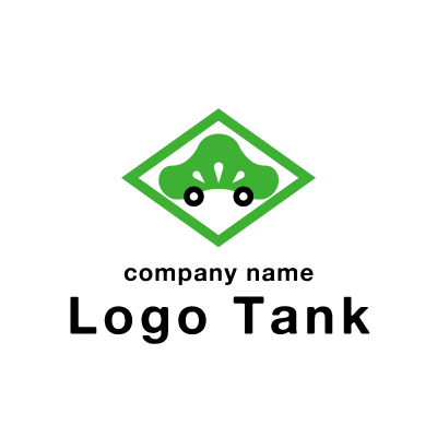 松と車を組み合わせたロゴ 未設定,ロゴタンク,ロゴ,ロゴマーク,作成,制作