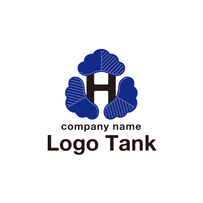 松とアルファベットHのロゴ H / アルファベット / 家紋 / tree / tree / h /,ロゴタンク,ロゴ,ロゴマーク,作成,制作