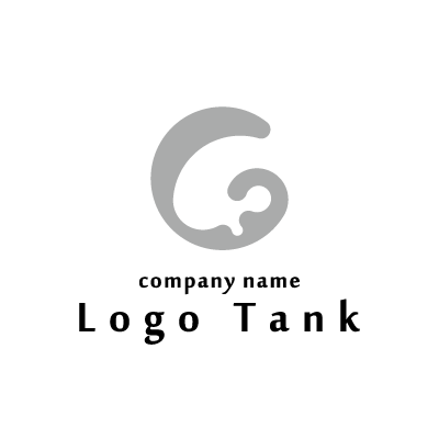 アルファベットのGをモチーフにしたように見えるロゴ グレー / 灰色 / G /,ロゴタンク,ロゴ,ロゴマーク,作成,制作