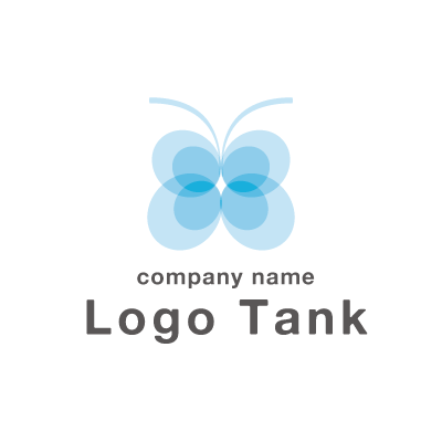 幻想的な蝶のイラストのロゴ