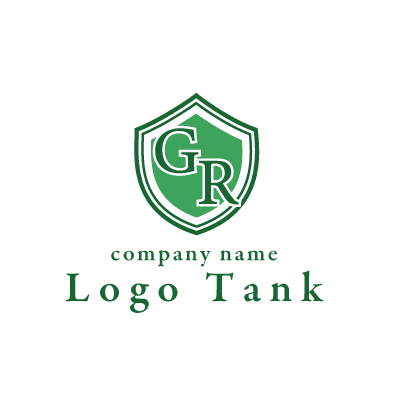 「GR」をモチーフにしたエンブレムロゴ G / R / アルファベット / イニシャル / エンブレム / シンプル / カラー / グリーン / 企業 / 企業ロゴ / 団体 / サークル /,ロゴタンク,ロゴ,ロゴマーク,作成,制作