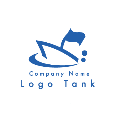 シンプルな船のロゴ