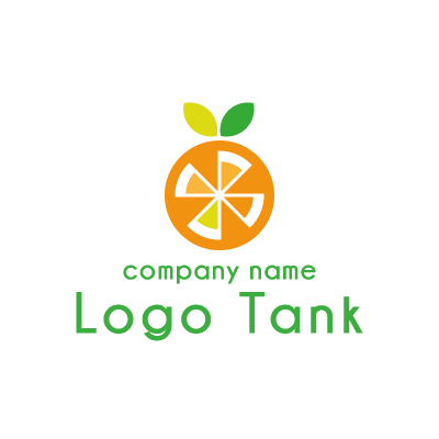 オレンジのマークのロゴ
