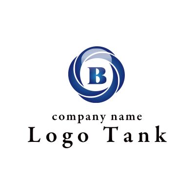紺のグラデーションの「Ｂ」のロゴ